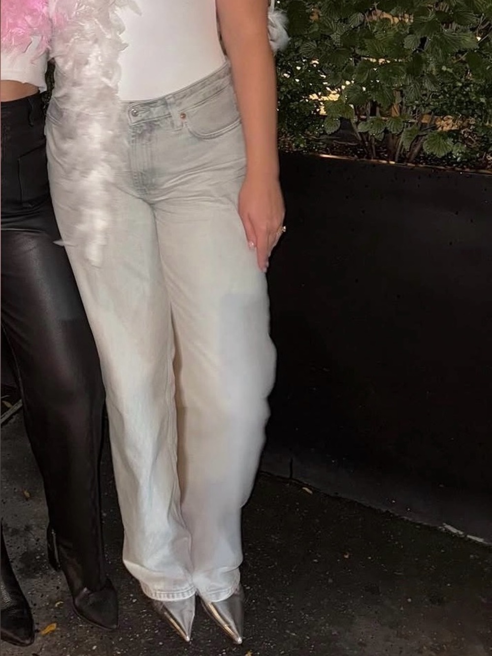 Light Wash grey straight leg Jeans